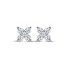 Thumbnail Image 2 of THE LEO Diamond Flower Stud Earrings 1/4 ct tw 14K White Gold