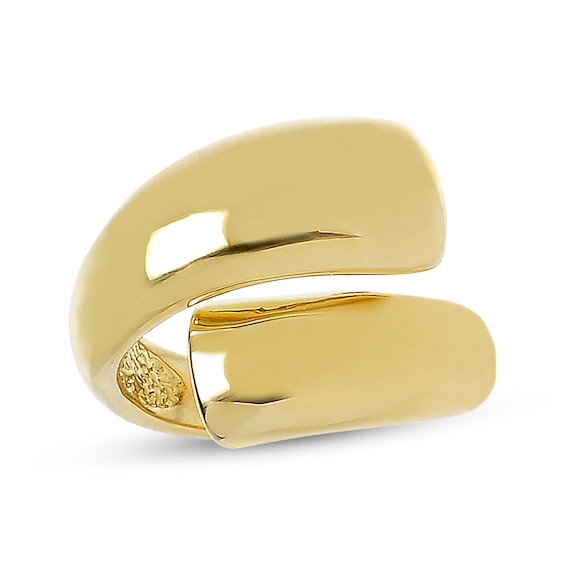 Puff Bypass Fashion Ring 14K Yellow Gold