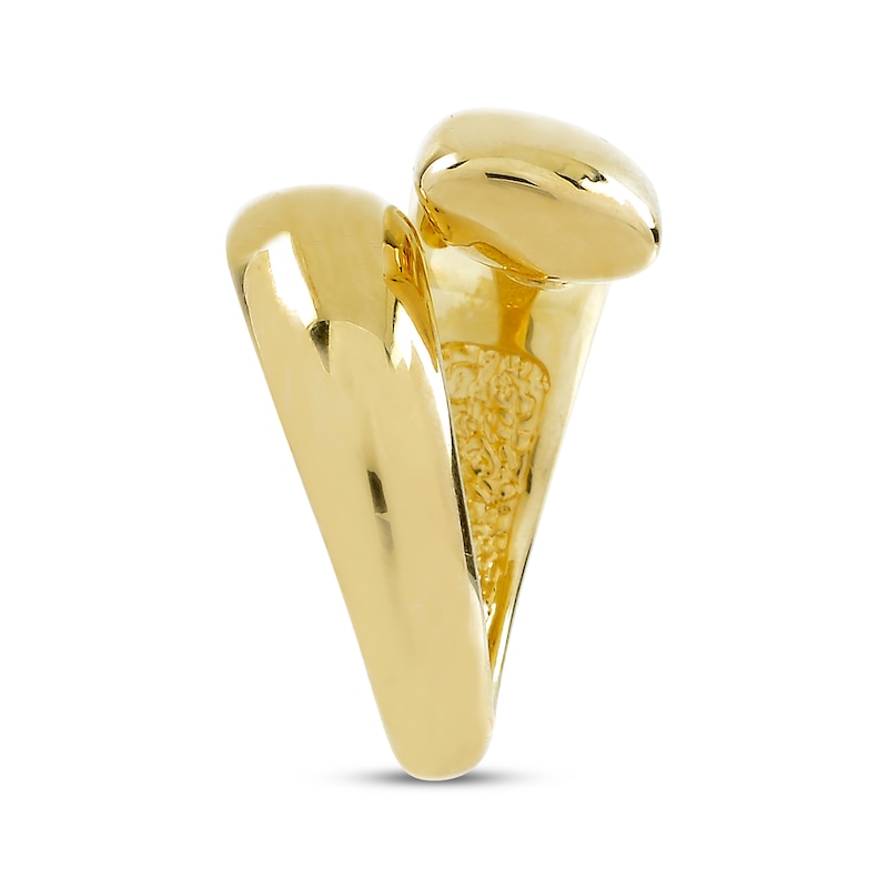 Main Image 2 of Puff Bypass Fashion Ring 14K Yellow Gold Size 7