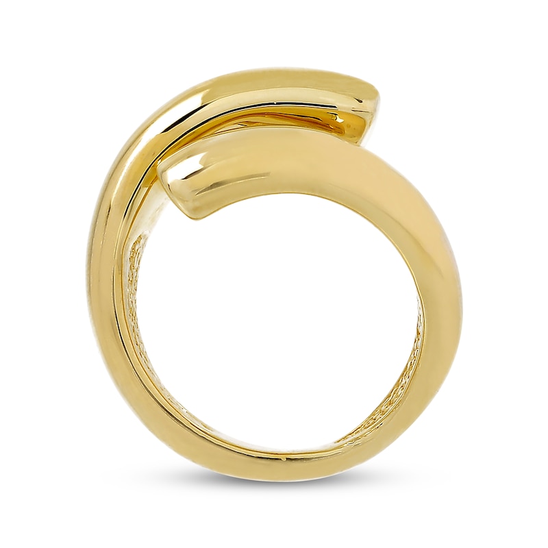 Main Image 3 of Puff Bypass Fashion Ring 14K Yellow Gold Size 7