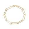 Thumbnail Image 0 of Hollow Paperclip Chain Bracelet 10K Yellow Gold 7.5"