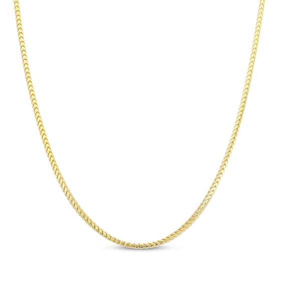 Franco Chain Necklace 1.6mm Solid 10K Yellow Gold 20"