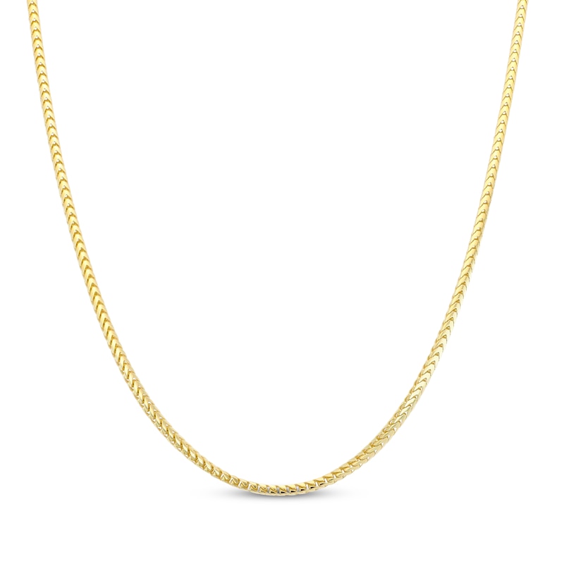 Main Image 1 of Franco Chain Necklace 1.6mm Solid 10K Yellow Gold 20&quot;