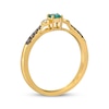 Thumbnail Image 3 of Le Vian Emerald Ring 1/8 ct tw Diamonds 14K Honey Gold
