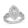 Thumbnail Image 1 of Neil Lane Artistry Heritage Marquise-Cut Lab-Grown Diamond Double Halo Engagement Ring 1-5/8 ct tw 14K White Gold