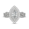 Thumbnail Image 3 of Neil Lane Artistry Heritage Marquise-Cut Lab-Grown Diamond Double Halo Engagement Ring 1-5/8 ct tw 14K White Gold