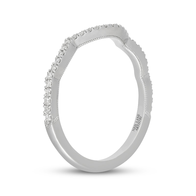 Main Image 2 of Neil Lane Artistry Heritage Lab-Grown Diamond Contoured Wedding Ring 1/6 ct tw 14K White Gold