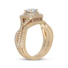 Thumbnail Image 2 of Neil Lane Artistry Round-Cut Lab-Grown Diamond Round-Cut Double Halo Bridal Set 1-1/2 ct tw 14K Yellow Gold