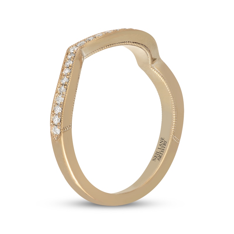 Main Image 2 of Neil Lane Artistry Lab-Grown Diamond Contour Wedding Band 1/6 ct tw 14K Yellow Gold