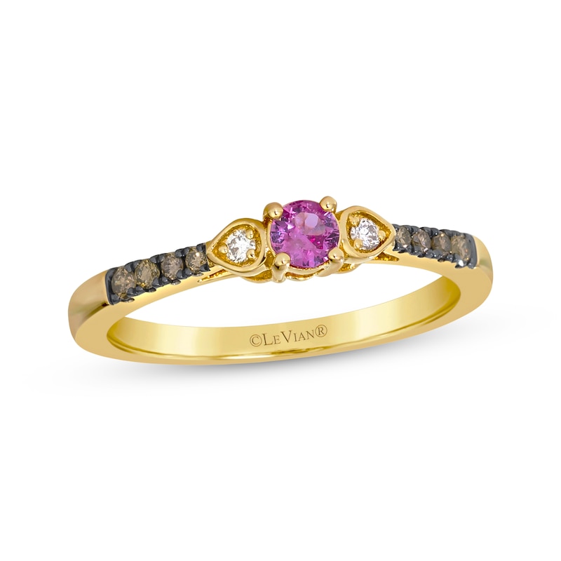 Main Image 1 of Le Vian Ruby Ring 1/8 ct tw Diamonds 14K Honey Gold