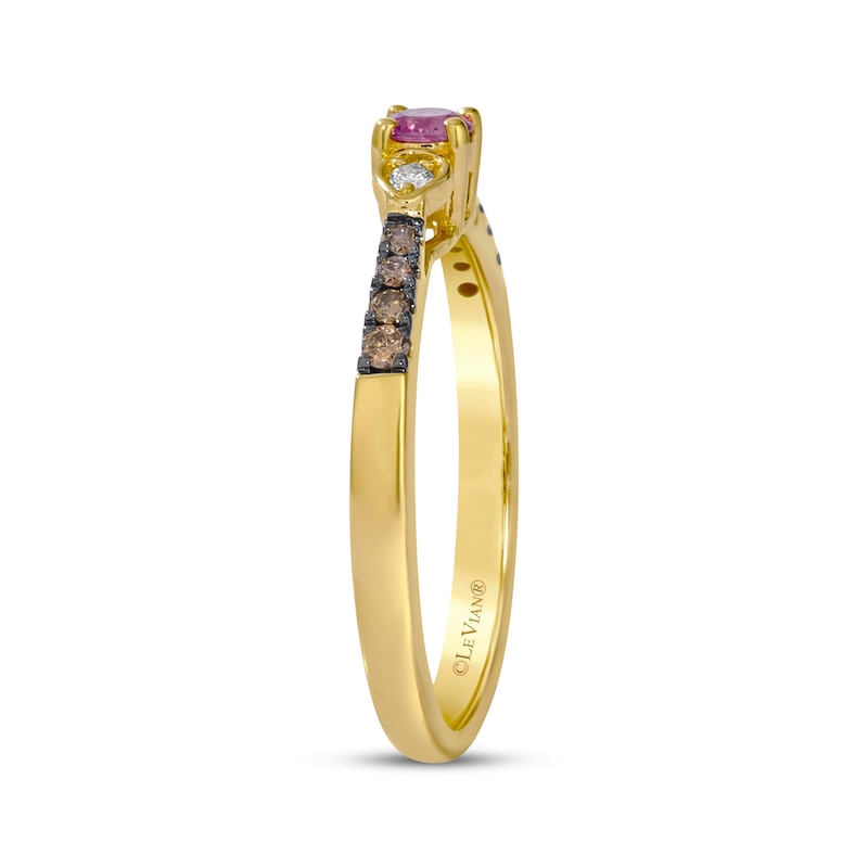 Main Image 2 of Le Vian Ruby Ring 1/8 ct tw Diamonds 14K Honey Gold