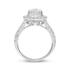 Thumbnail Image 2 of Lab-Grown Diamonds Pear-Shaped Double Halo Engagement Ring 2 ct tw 14K White Gold