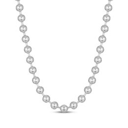 Bead Chain Necklace 8mm Solid Stainless Steel 22"