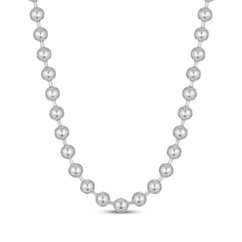 Main Image 1 of Bead Chain Necklace 8mm Solid Stainless Steel 22"