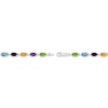 Thumbnail Image 3 of Oval-Cut Garnet, Citrine, Amethyst, Peridot & Swiss Blue Topaz Bracelet Sterling Silver 7.25&quot;