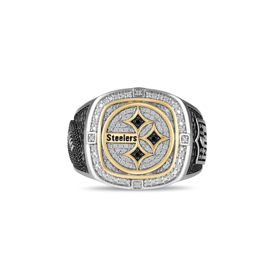 True Fans Pittsburgh Steelers Championship Ring Sterling Silver & 10K Yellow Gold Ring