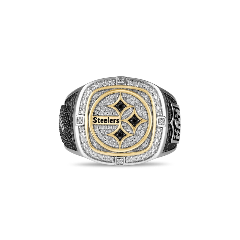 Main Image 1 of True Fans Pittsburgh Steelers Championship Ring Sterling Silver & 10K Yellow Gold Ring