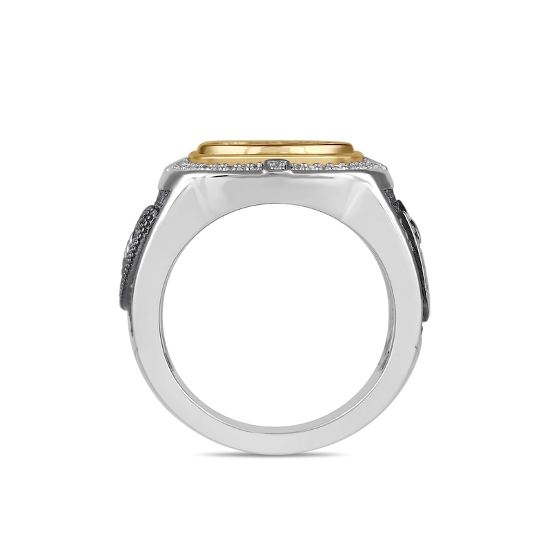 Main Image 2 of True Fans Pittsburgh Steelers Championship Ring Sterling Silver & 10K Yellow Gold Ring
