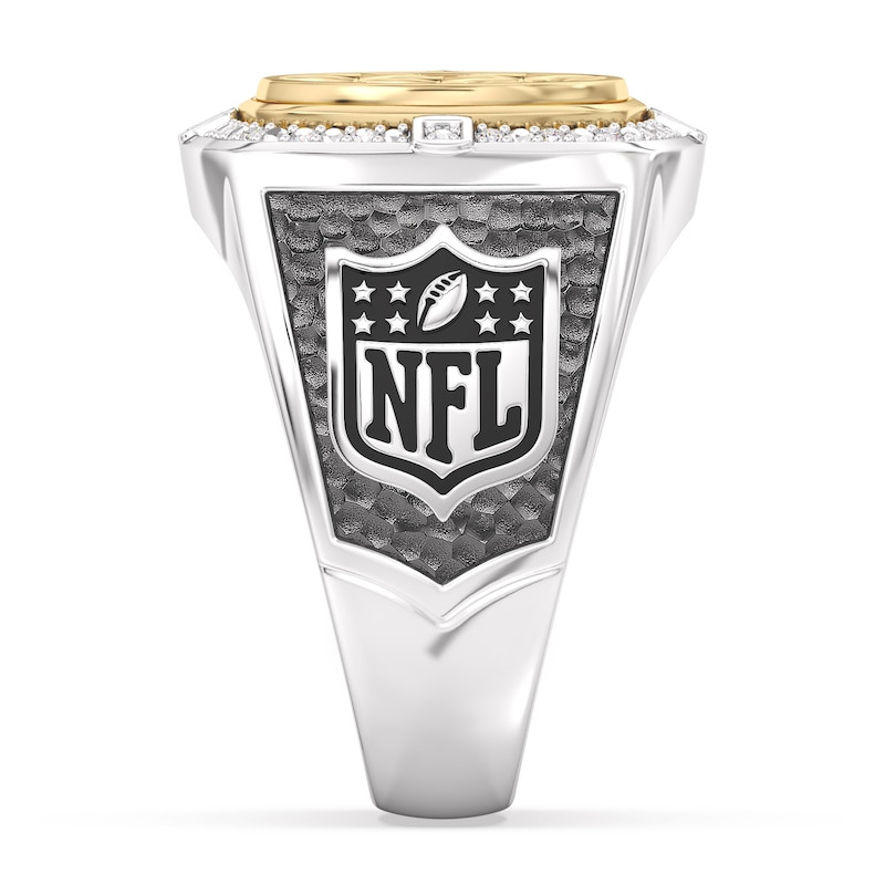 Main Image 3 of True Fans Pittsburgh Steelers Championship Ring Sterling Silver & 10K Yellow Gold Ring