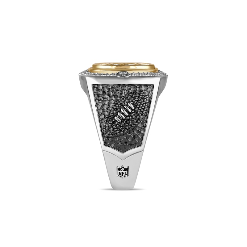 Main Image 4 of True Fans Pittsburgh Steelers Championship Ring Sterling Silver & 10K Yellow Gold Ring