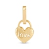 Thumbnail Image 1 of Charmed Memories &quot;Love&quot; Cutout Heart Lock Charm 10K Yellow Gold