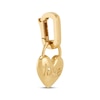 Thumbnail Image 2 of Charmed Memories &quot;Love&quot; Cutout Heart Lock Charm 10K Yellow Gold
