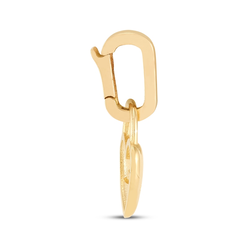 Main Image 3 of Charmed Memories &quot;Love&quot; Cutout Heart Lock Charm 10K Yellow Gold