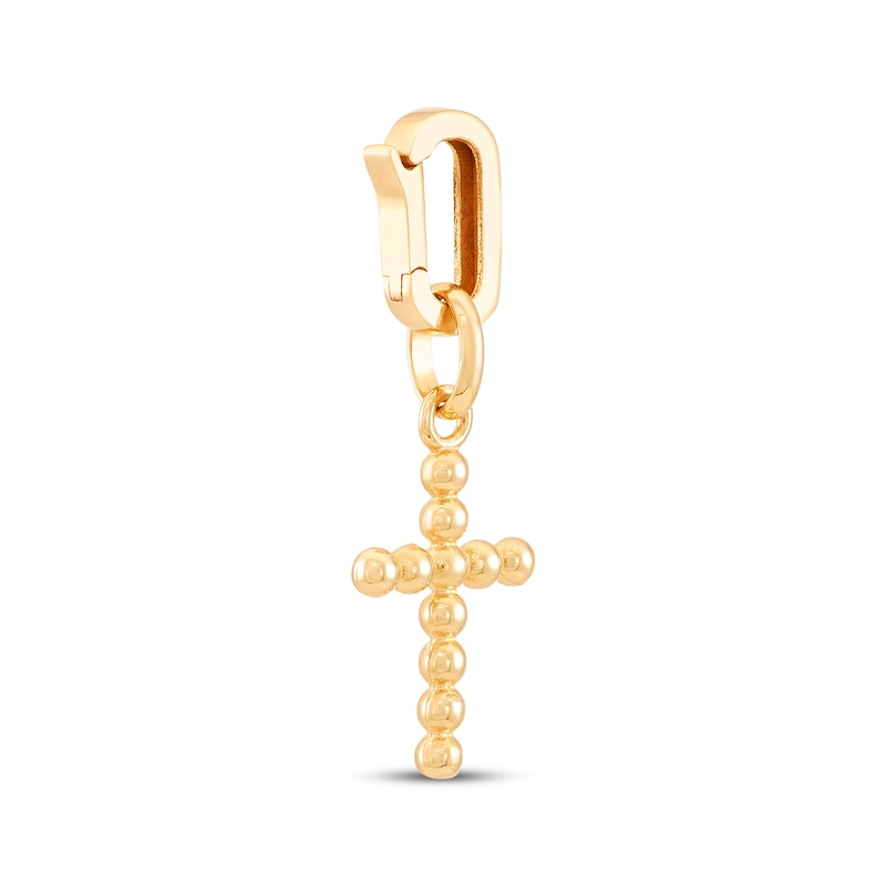Main Image 2 of Charmed Memories Beaded Cross Charm 10K Yellow Gold