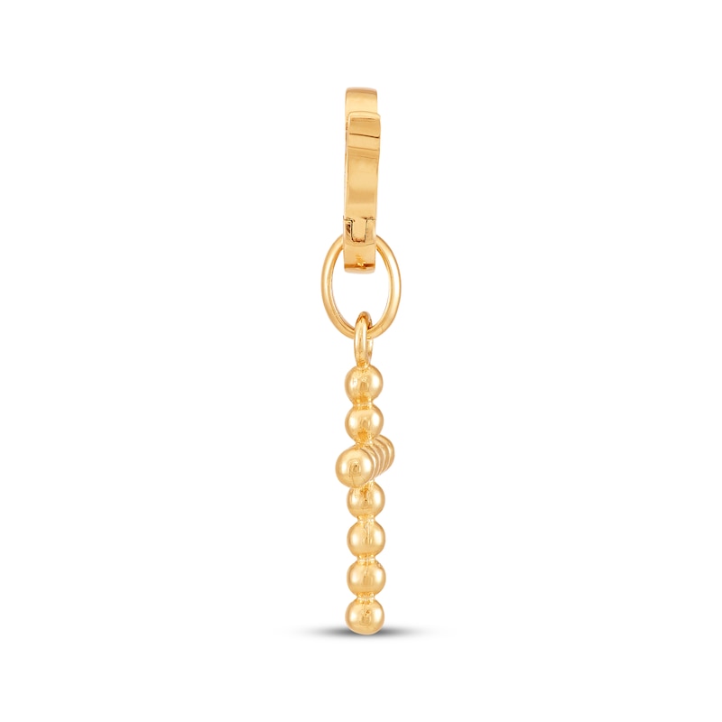 Main Image 3 of Charmed Memories Beaded Cross Charm 10K Yellow Gold