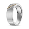 Thumbnail Image 2 of Now + Forever Men's Diamond Wedding Band 1/10 ct tw 10K Two-Tone Gold
