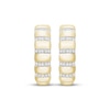 Thumbnail Image 2 of Diamond Stripe Hoop Earrings 1/6 ct tw 10K Yellow Gold