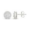 Thumbnail Image 3 of KAY Lab-Grown Diamonds Halo Stud Earrings 1/4 ct tw Sterling Silver