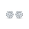 Thumbnail Image 2 of Multi-Diamond Stud Earrings 1/2 ct tw 10K White Gold