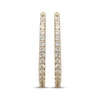 Thumbnail Image 2 of White Lab-Created Sapphire Inside-Out Hoop Earrings 18K Yellow Gold-Plated Sterling Silver