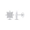 Thumbnail Image 3 of Multi-Diamond Eight-Point Star Stud Earrings 1/4 ct tw 10K White Gold