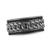 Thumbnail Image 1 of Ink & Ice Men's Black Diamond Chain Link Ring 1/5 ct tw Black Rhodium-Plated Sterling Silver