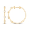 Thumbnail Image 1 of Diamond Station Hoop Earrings 1/3 ct tw 10K Yellow Gold