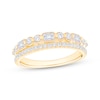 Thumbnail Image 1 of Now + Forever Round & Emerald-Cut Milgrain Anniversary Ring 5/8 ct tw 14K Yellow Gold