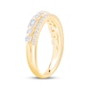 Thumbnail Image 2 of Now + Forever Round & Emerald-Cut Milgrain Anniversary Ring 5/8 ct tw 14K Yellow Gold