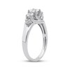 Thumbnail Image 2 of Memories Moments Magic Princess & Round-Cut Diamond Three-Stone Engagement Ring 3/4 ct tw 14K White Gold