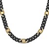 Thumbnail Image 1 of Curb Chain & Mariner Link Station Necklace 8mm Black & Yellow Ion-Plated Solid Stainless Steel 22&quot;