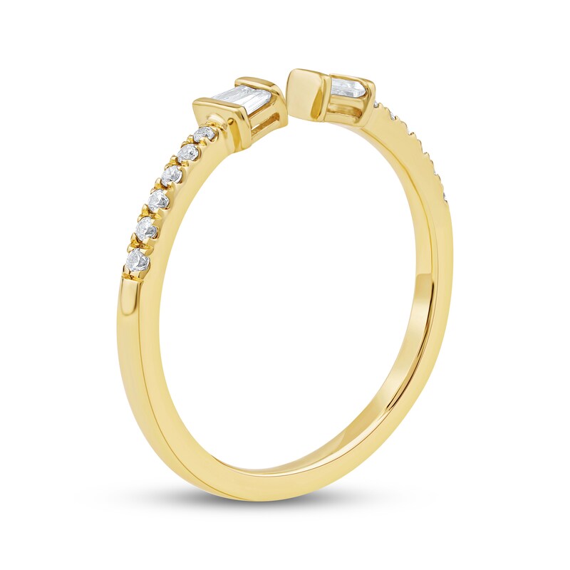 Main Image 2 of Baguette & Round-Cut Lab-Grown Diamond Deconstructed Ring 1/5 ct tw 10K Yellow Gold