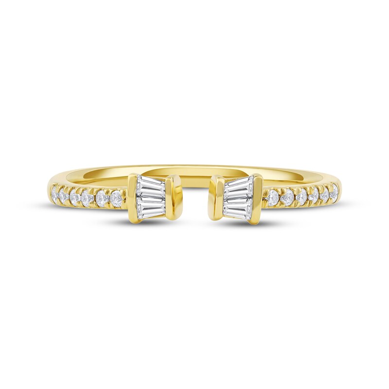 Main Image 3 of Baguette & Round-Cut Lab-Grown Diamond Deconstructed Ring 1/5 ct tw 10K Yellow Gold