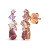 Thumbnail Image 1 of Le Vian Pretty in Amethyst, Pink Tourmaline, Morganite & Pink Sapphire Drop Earrings 14K Strawberry Gold