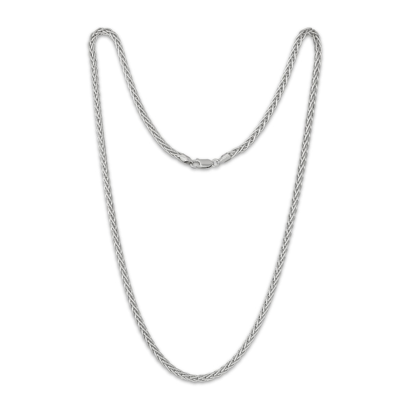 Main Image 2 of 3.6mm Wheat Chain Necklace Solid Sterling Silver 22"