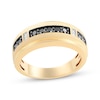 Thumbnail Image 1 of Now + Forever Men's Black & White Diamond Wedding Band 3/8 ct tw 10K Yellow Gold