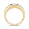 Thumbnail Image 3 of Now + Forever Men's Black & White Diamond Wedding Band 3/8 ct tw 10K Yellow Gold