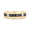 Thumbnail Image 4 of Now + Forever Men's Black & White Diamond Wedding Band 3/8 ct tw 10K Yellow Gold