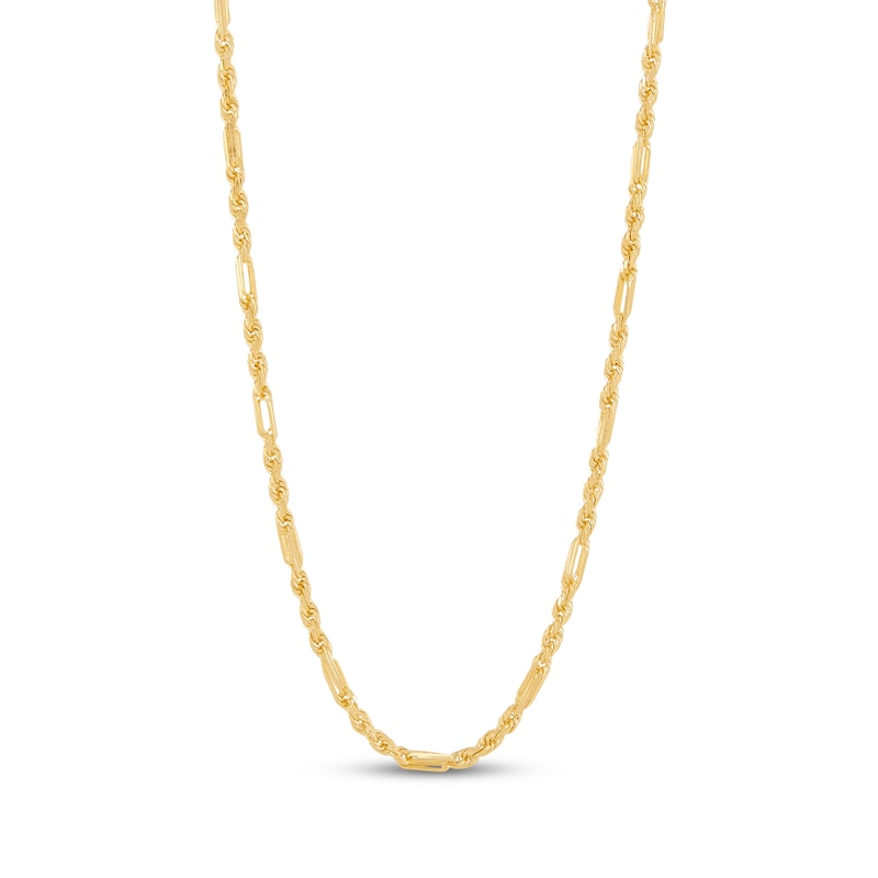Main Image 2 of Men's 1.85mm Rope Chain Necklace & Bracelet Gift Set Solid 10K Yellow Gold
