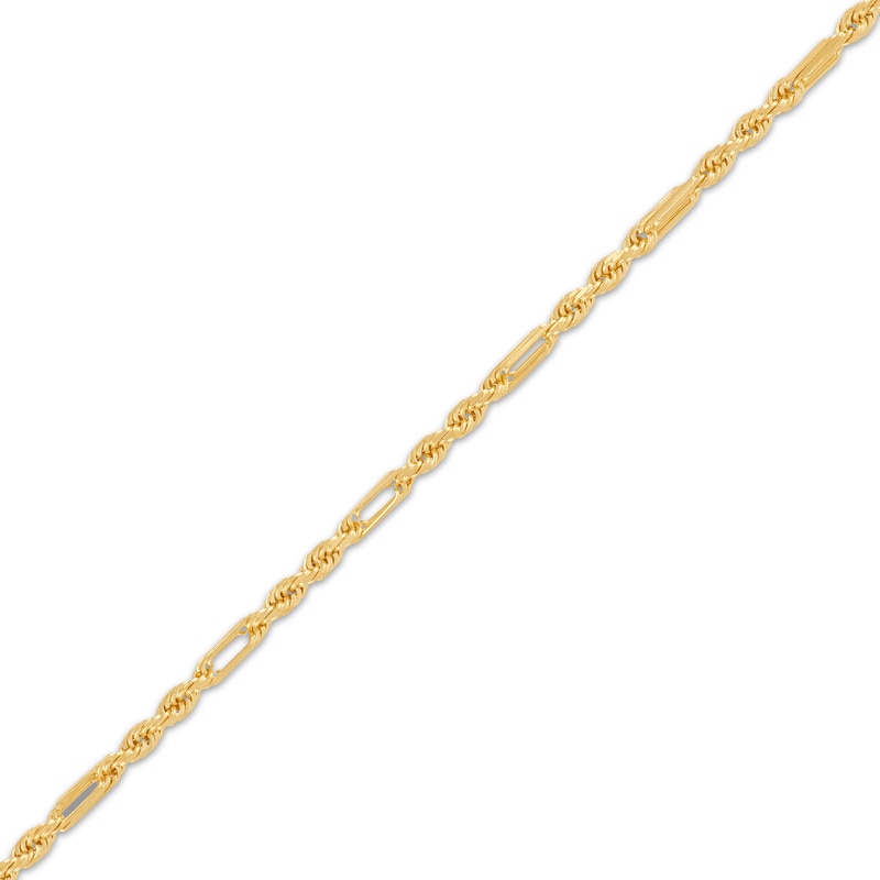 Main Image 4 of Men's 1.85mm Rope Chain Necklace & Bracelet Gift Set Solid 10K Yellow Gold